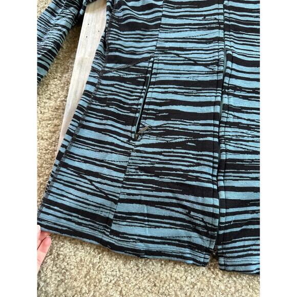 Ibex Juliet Wool Blue Black Zip Tunic Sweater Sweatshirt - Picture 4 of 11